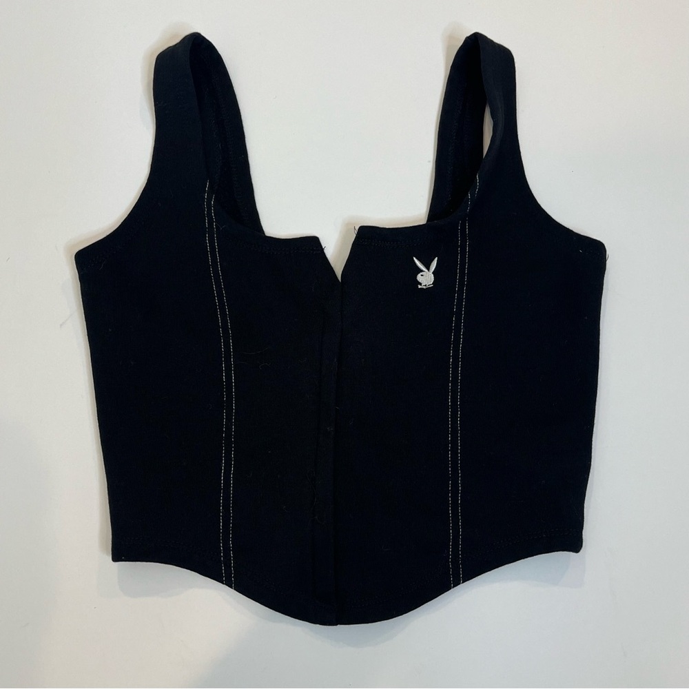 Pacsun by Playboy Babe Corset Black Tank Top
Size XS New with Tags